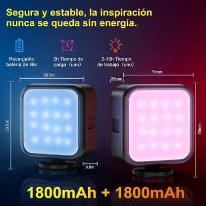 Luz Led Celular Video Rgb, Luz De Camara